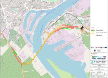 GDDKiA - plan orientacyjny tunelu w Świnaujściu