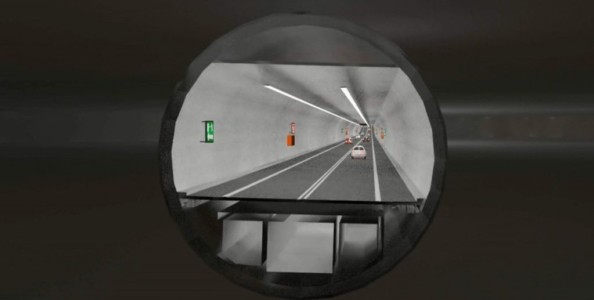 GDDKiA - wizualizacja -tunel w Świnaujściu